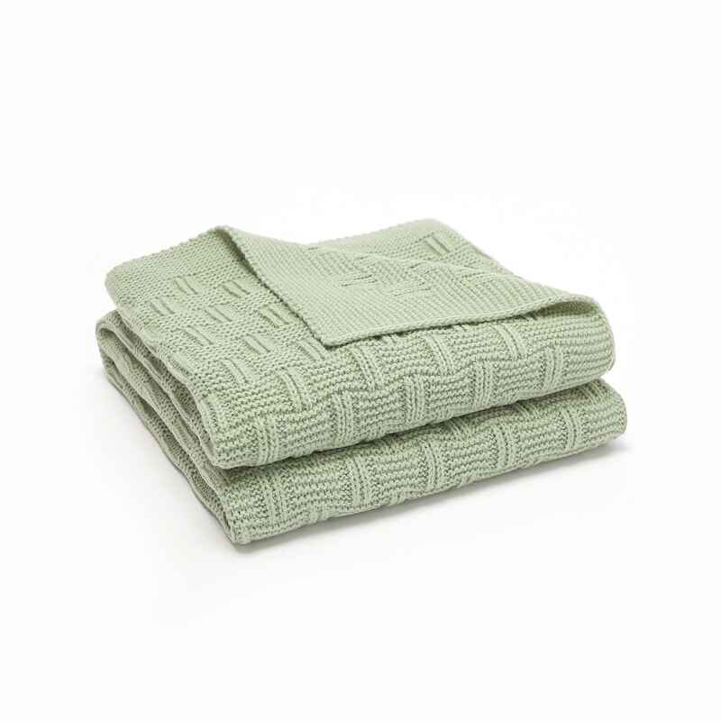 Light-Green-Baby-Receiving-Blanket-for-Organic-Cotton-Knit-Soft-Warm-Cozy-Unisex-Cuddle-Blanket-A083
