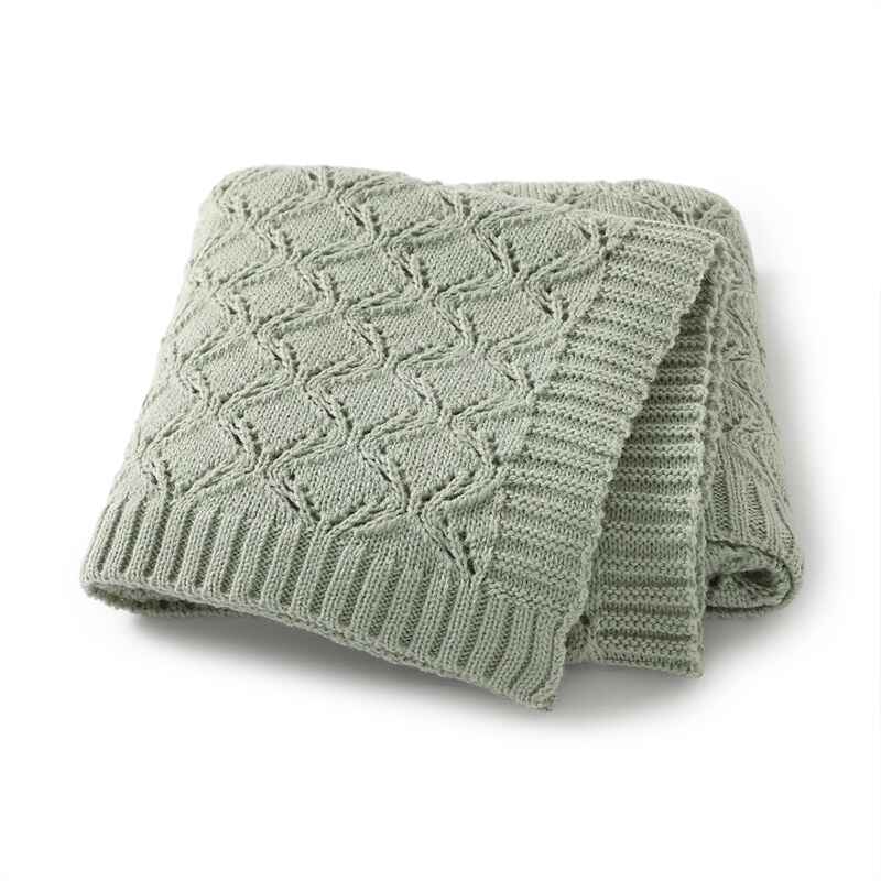 Light-Green-Neutral-Baby-Blankets-Cotton-Baby-Girl-Receiving-Blankets-Infant-Swaddle-Baby-Blanket-A065
