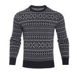    Mens-Casual-Argyle-Slightly-Stretch-Crew-Neck-Sweater-G101-Front