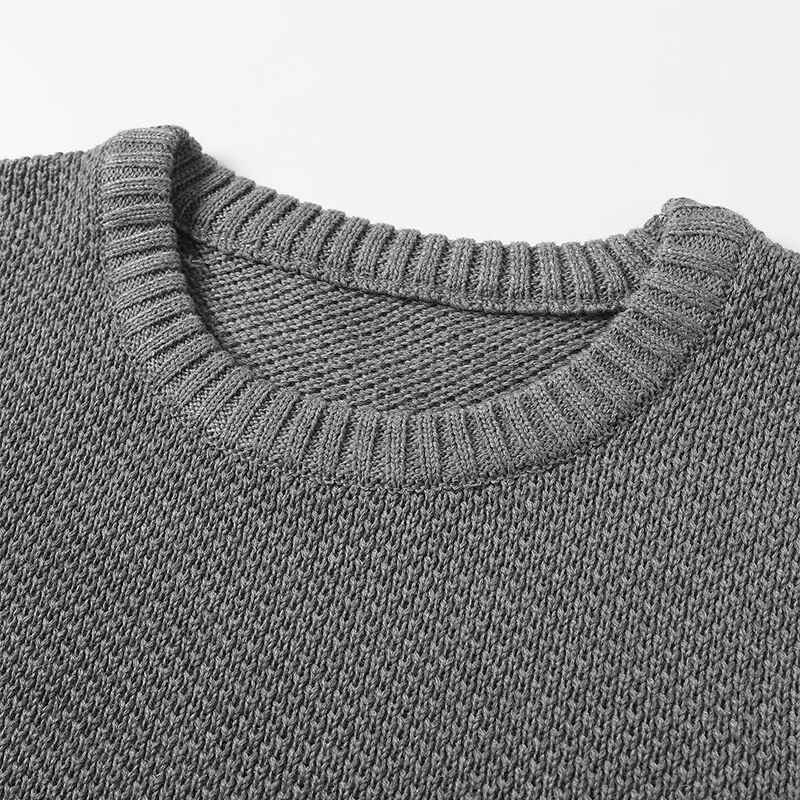 Mens-Plain-Casual-Sweater-Slim-Fit-Crewneck-Pullover-G099-Detail-1