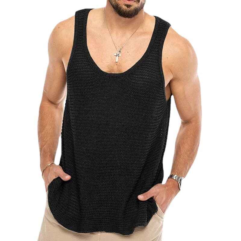 Mens-Tank-Tops-Casual-Sleeveless-Lightweight-Muscle-Shirts-Knit-Loose-Cami-Shirt-Summer-Sweater-Vest-Blouses-G083