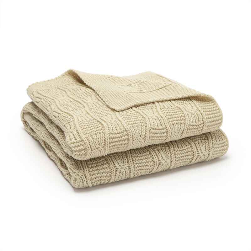    Mika-Baby-Blankets-Neutral-Cotton-Knit-Blanket-Safe-Crochet-Newborn-Swaddle-for-Crib-Stroller-Boy-Girls-A073