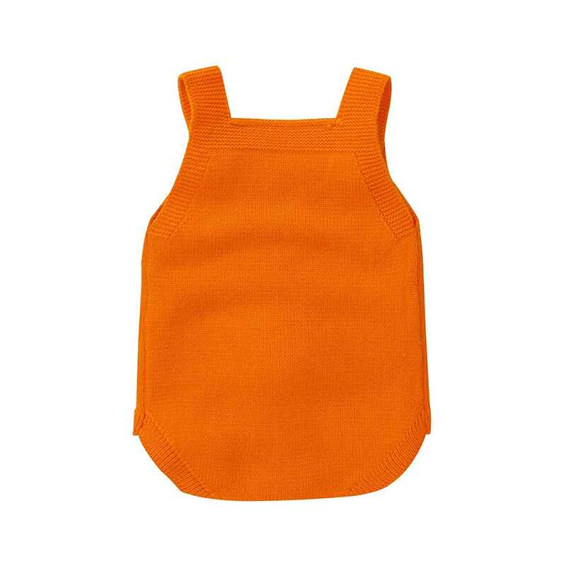     Orange-Baby-Girl-Boy-Easter-Bunny-Romper-Sleeveless-Knitted-Bodysuit-Jumpsuit-My-1st-Easter-Outfit-Cute-Clothes-A003-Back