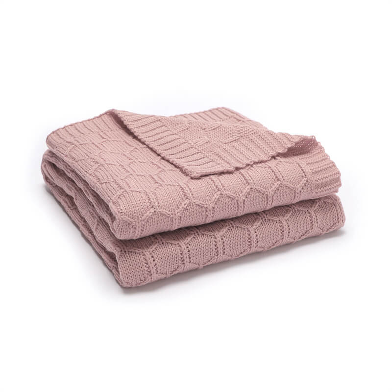 Pink-Baby-Blanket-Knit-Cellular-Toddler-Blankets-for-Boys-and-Girls-A043