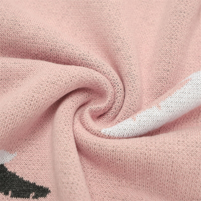 Pink-Baby-Blanket-Knit-Cellular-Toddler-Blankets-for-Boys-and-Girls-A055-Detail-4