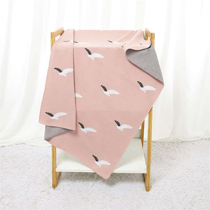 Pink-Baby-Blanket-Knit-Cellular-Toddler-Blankets-for-Boys-and-Girls-A055-Scenes-3
