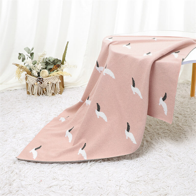 Pink-Baby-Blanket-Knit-Cellular-Toddler-Blankets-for-Boys-and-Girls-A055-Scenes-4