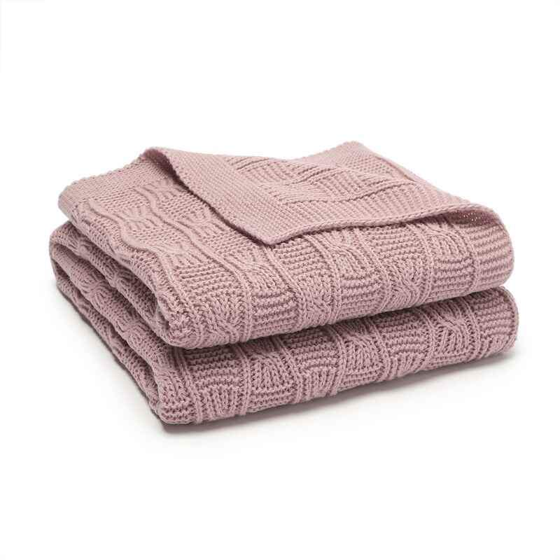 Pink-Baby-Blankets-Neutral-Cotton-Knit-Blanket-Safe-Crochet-Newborn-Swaddle-for-Crib-Stroller-Boy-Girls-A073