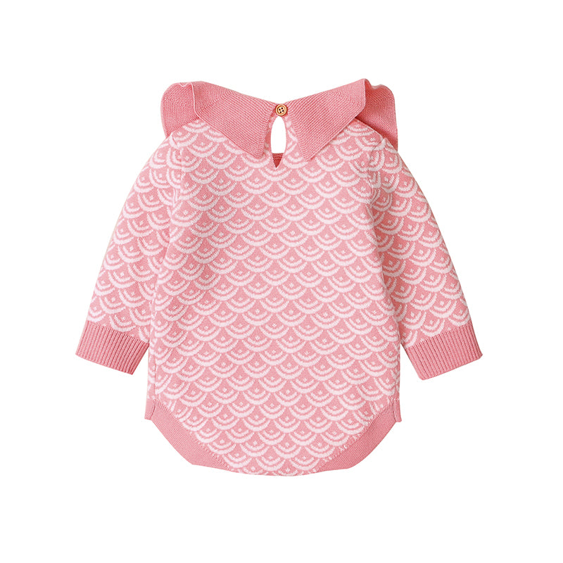    Pink-Baby-Girl-Baby-Boy-Ocean-Wave-Pattern-Jumpsuit-Long-Sleeve-Knit-Jumpsuit-Jumpsuit-A006-Back
