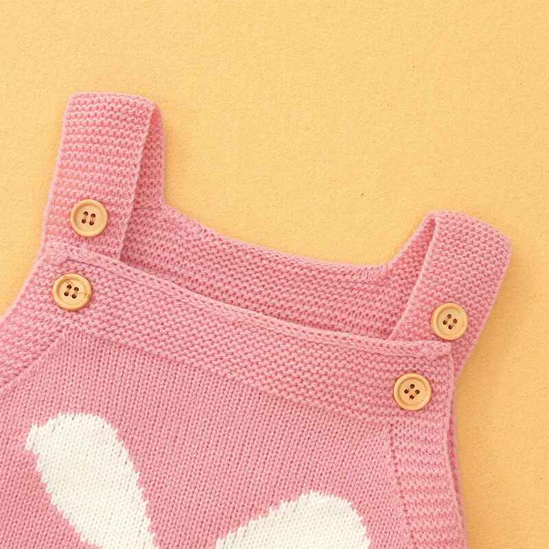    Pink-Baby-Girl-Boy-Easter-Bunny-Romper-Sleeveless-Knitted-Bodysuit-Jumpsuit-My-1st-Easter-Outfit-Cute-Clothes-A003-Detail-1