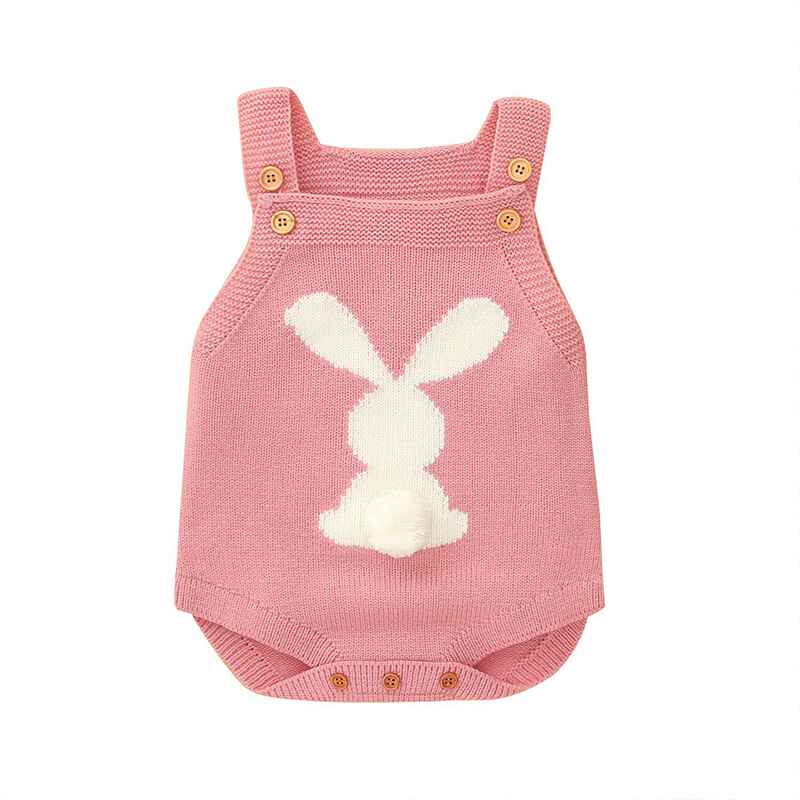 Pink-Baby-Girl-Boy-Easter-Bunny-Romper-Sleeveless-Knitted-Bodysuit-Jumpsuit-My-1st-Easter-Outfit-Cute-Clothes-A003-Front