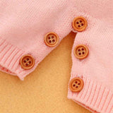    Pink-Baby-Knit-Romper-Toddler-Short-Sleeve-Jumpsuit-Sunsuit-Clothes-A025-Hem