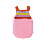 Pink-Baby-Romper-Toddler-Knit-Jumpsuit-Rainbow-Sleeveless-Sunsuit-A007-Back