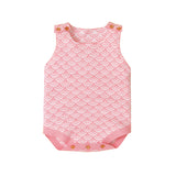 Baby girl baby boy wave pattern jumpsuit sleeveless knitted jumpsuit A010