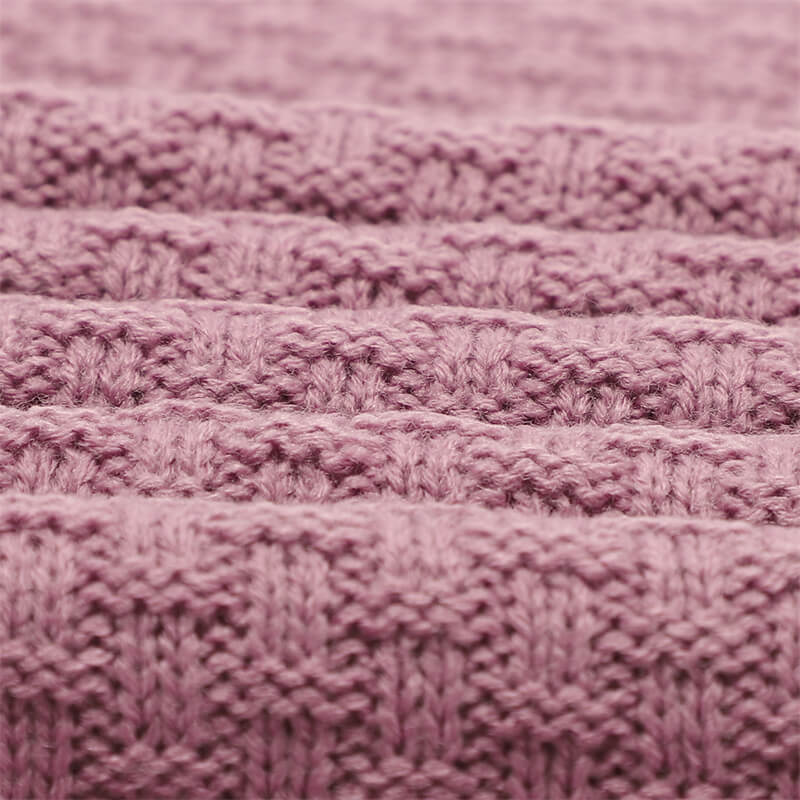 Pink-Cotton-Baby-Blanket-Waffle-Knit-Toddler-Blankets-Soft-Warm-Breathable-Nursery-Swaddling-Blankets-for-Girls-and-Boys-A038-Detail-2