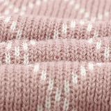 Pink-Grid-Knitted-Baby-Receiving-Blanket-Ultra-Soft-Organic-Cotton-Stroller-and-Nap-Time-Toddler-Blanket-A033-Detail-2