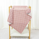 Pink-Grid-Knitted-Baby-Receiving-Blanket-Ultra-Soft-Organic-Cotton-Stroller-and-Nap-Time-Toddler-Blanket-A033-Scenes-5
