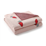 Pink-Knit-Baby-Blanket-100_-Cotton-Receiving-Blankets-Neutral-Swaddle-Soft-Blanket-Newborn-Boy-Girls-With-Cute-Radish-A060
