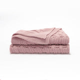 Pink-Knit-Baby-Blankets-in-Cable-Pattern-Organic-Cotton-Blankets-for-Crib-or-Stroller-Receiving-Blankets-A036
