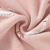 Pink-Knit-Baby-Blankets-in-Cable-Pattern-Organic-Cotton-Blankets-for-Crib-or-Stroller-Receiving-Blankets-A061-Detail-2