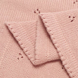 Pink-Knit-Baby-Receiving-Blankets-for-Girls-_-Boys-Gender-Neutral-100_-Soft-Fine-Loomed-Cotton-Quilt-Blanket-A045-Detail-3