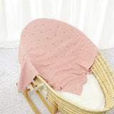     Pink-Knit-Baby-Receiving-Blankets-for-Girls-_-Boys-Gender-Neutral-100_-Soft-Fine-Loomed-Cotton-Quilt-Blanket-A045-Scenes-3