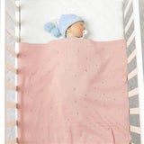     Pink-Knit-Baby-Receiving-Blankets-for-Girls-_-Boys-Gender-Neutral-100_-Soft-Fine-Loomed-Cotton-Quilt-Blanket-A045-Scenes-5