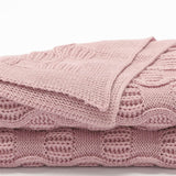 Pink-Organic-Cotton-Knit-Soft-Warm-Cozy-Unisex-Receiving-Swaddler-Cuddle-Stroller-Crib-Quilt-Blanket-A037-Detail-4