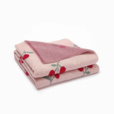    Pink-Premium-Soft-Cotton-Cable-Knit-Baby-Blankets-Baby-Nursery-Stroller-Blanket-A087