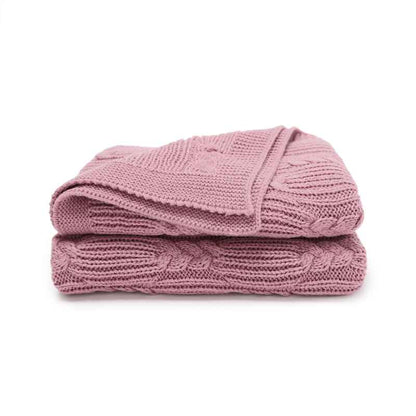    Pink-Pure-Cotton-Baby-Blanket-Knit-Cellular-Toddler-Blankets-for-Boys-and-Girls-A084
