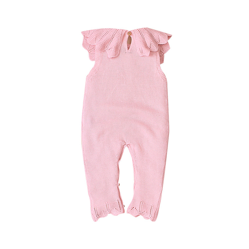    Pink-Toddler-Baby-Girl-Ruffled-Rompers-Sleeveless-Cotton-Romper-Bodysuit-Jumpsuit-Clothes-A009-Back