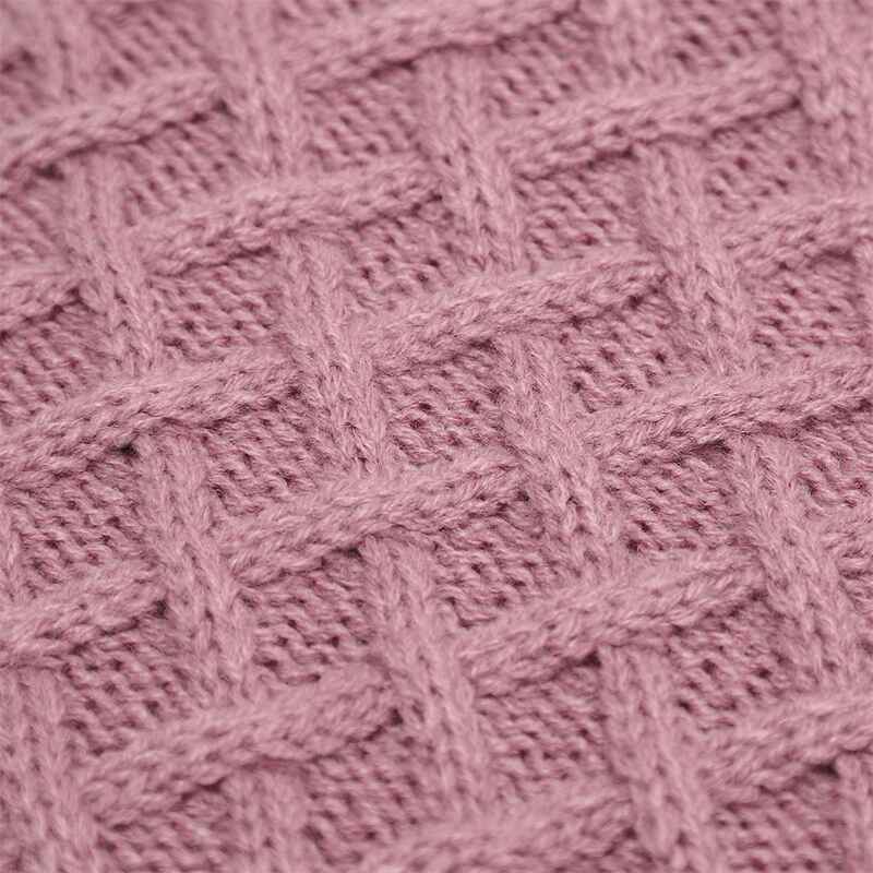 Pink-Waffle-Baby-Blankets-Nursery-Blankets-for-Boys-and-Girls-Swaddle-Blankets-Neutral-Soft-Lightweight-knitted-Blankets-A050-Detail-5