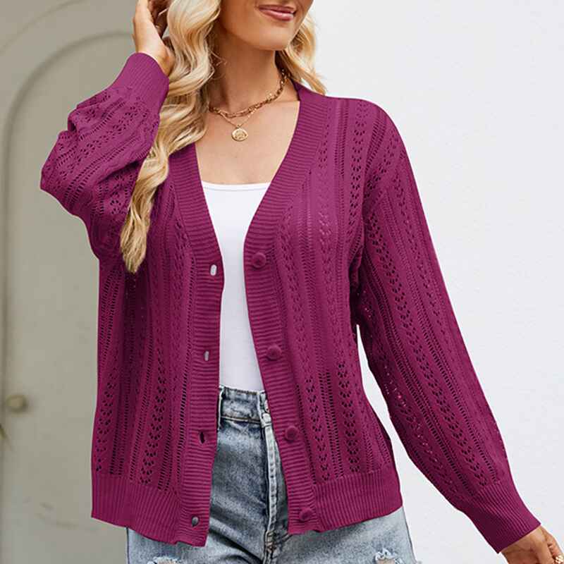 Purple-Cropped-Cardigan-Sweaters-for-Women-Long-Sleeve-Crochet-Knit-Shrug-Open-Front-V-Neck-Button-up-Tops-K592