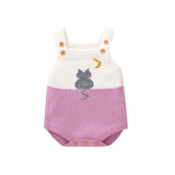 Purple-Newborn-Baby-Boy-Color-Block-Knit-Sleeveless-Cute-Kitten-Pattern-Bodysuit-Jumpsuit-Set-Sleeveless-A015