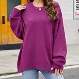 Purple-Womens-Oversized-Sweater-Casual-Fall-Round-Neck-Long-Sleeve-Loose-Rib-Knit-Pullover-K580