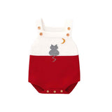 Red-Newborn-Baby-Boy-Color-Block-Knit-Sleeveless-Cute-Kitten-Pattern-Bodysuit-Jumpsuit-Set-Sleeveless-A015