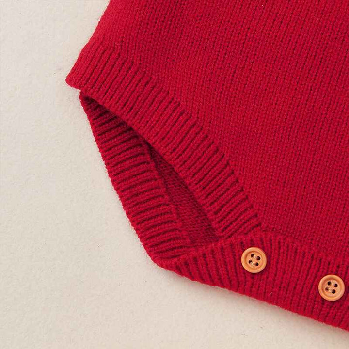     Red-Newborn-Baby-Boy-Girl-Colorblock-Knit-Sleeveless-Cute-Mouse-Pattern-Bodysuit-Jumpsuit-Set-Sleeveless-A016-Foot-Width