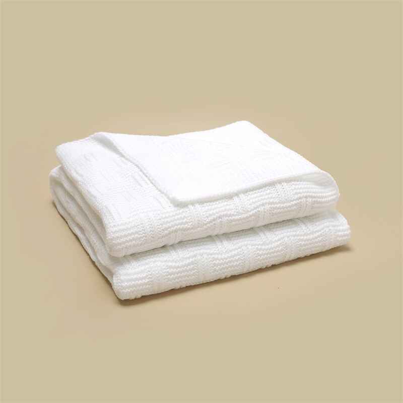 White-Baby-Receiving-Blanket-for-Organic-Cotton-Knit-Soft-Warm-Cozy-Unisex-Cuddle-Blanket-A083