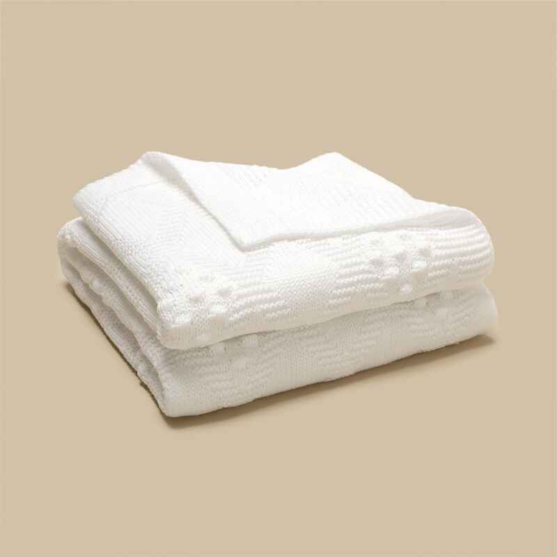 White-Cable-Knit-Baby-Blanket-Neutral-Baby-Receiving-Blankets-A070