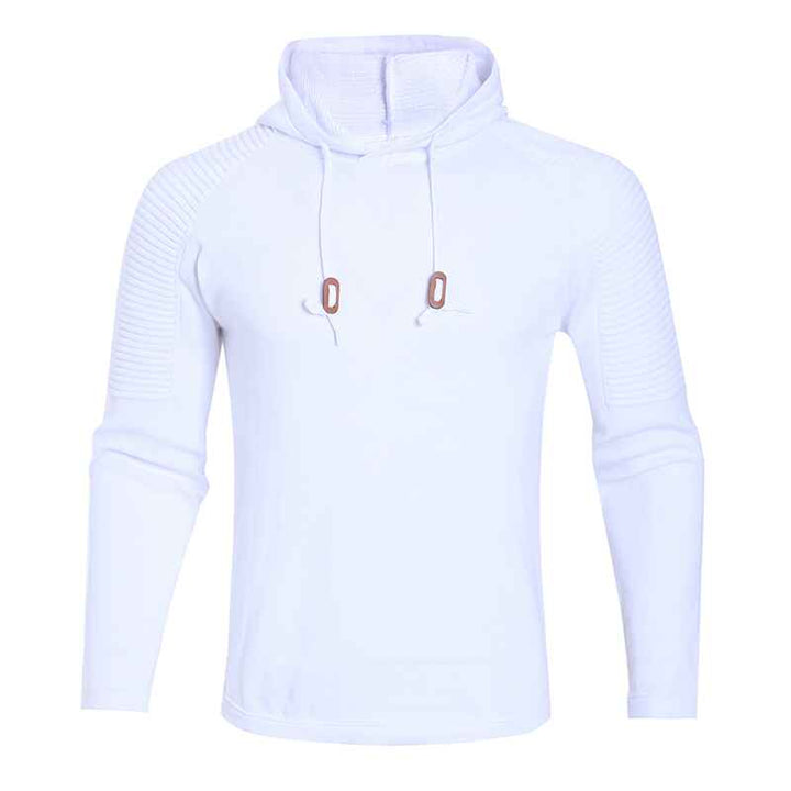 White-Mens-Autumn-And-Winter-Stylish-Fitness-Sports-Long-Sleeve-Hoodie-G094-Front