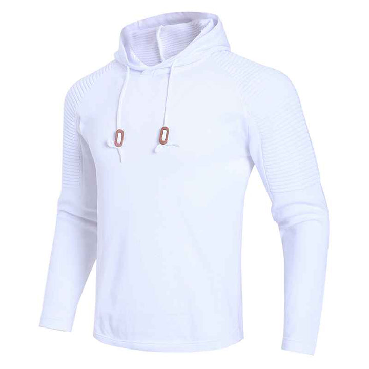 White-Mens-Autumn-And-Winter-Stylish-Fitness-Sports-Long-Sleeve-Hoodie-G094-Side