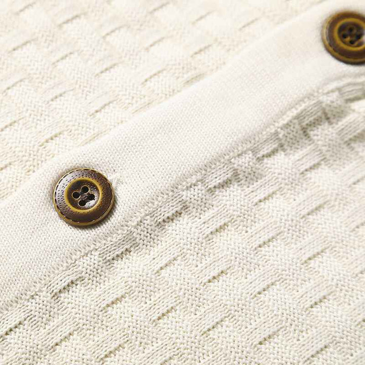 White-Mens-New-Knitted-Sweater-Cardigan-Fashion-Casual-V-neck-Button-Sweater-G105-Detail-2