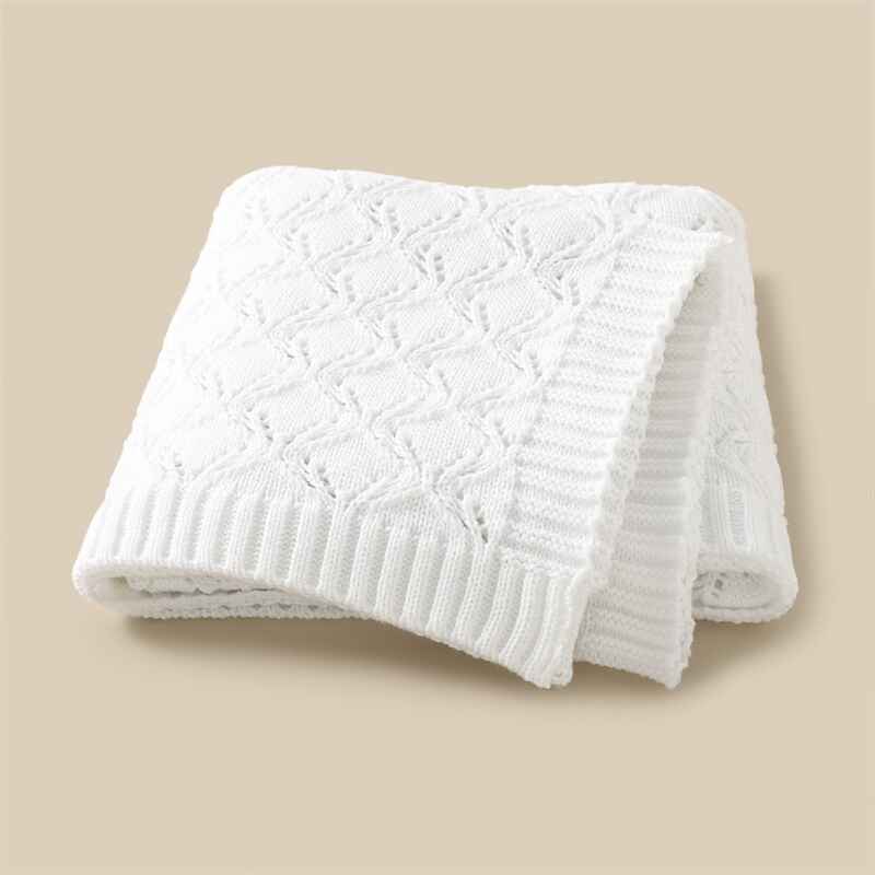 White-Neutral-Baby-Blankets-Cotton-Baby-Girl-Receiving-Blankets-Infant-Swaddle-Baby-Blanket-A065