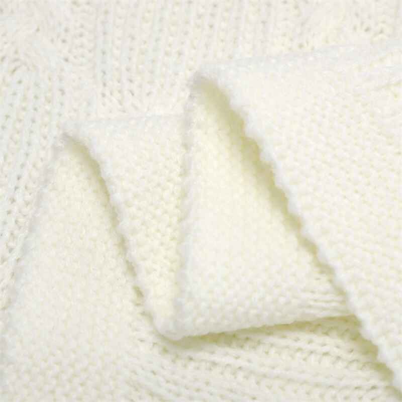     White-Pure-Cotton-Baby-Blanket-Knit-Cellular-Toddler-Blankets-for-Boys-and-Girls-A084-Detail-2
