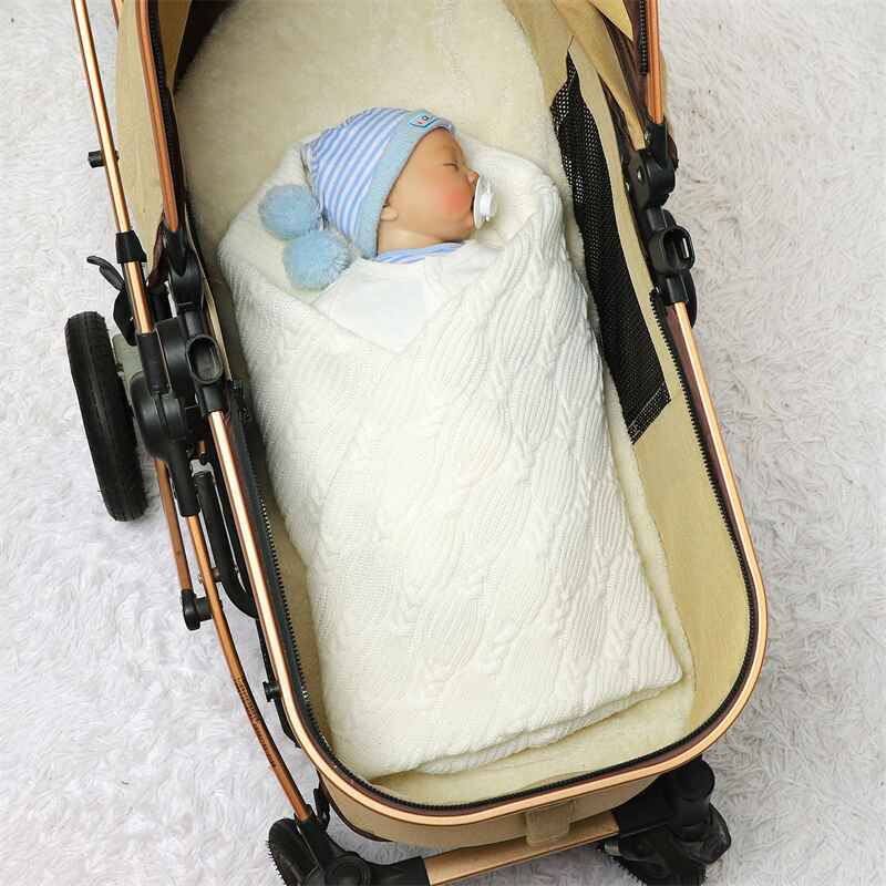 White-Pure-Cotton-Baby-Blanket-Knit-Cellular-Toddler-Blankets-for-Boys-and-Girls-A084-Scenes-2