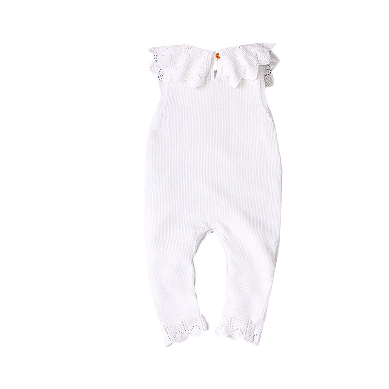    White-Toddler-Baby-Girl-Ruffled-Rompers-Sleeveless-Cotton-Romper-Bodysuit-Jumpsuit-Clothes-A009-Back