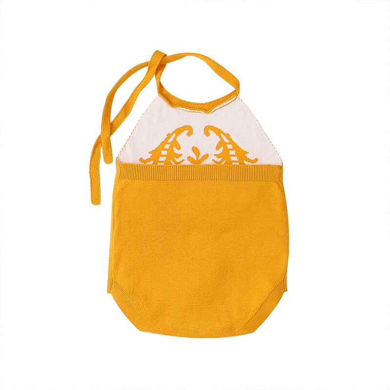 Yellow-Newborn-Baby-Boy-Girl-knitted-Sleeveless-Straps-Bodysuit-Romper-Jumpsuit-Outfits-Long-Sleeve-A017-Back