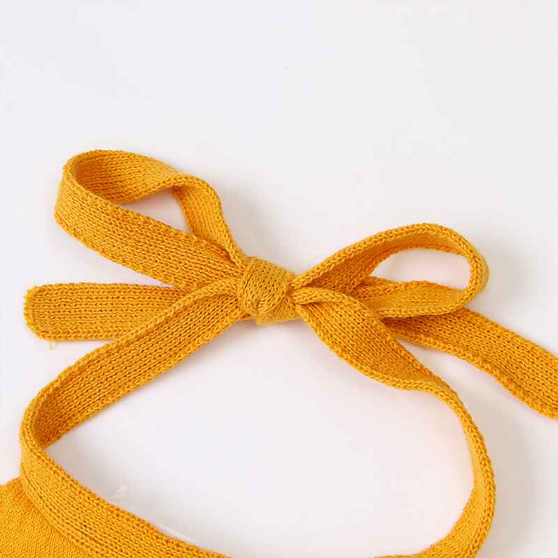 Yellow-Newborn-Baby-Boy-Girl-knitted-Sleeveless-Straps-Bodysuit-Romper-Jumpsuit-Outfits-Long-Sleeve-A017-Straps
