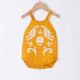 Yellow-Newborn-Baby-Boy-Girl-knitted-Sleeveless-Straps-Bodysuit-Romper-Jumpsuit-Outfits-Long-Sleeve-A017