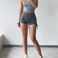 Ruched Drawstring High Waist Active Shorts